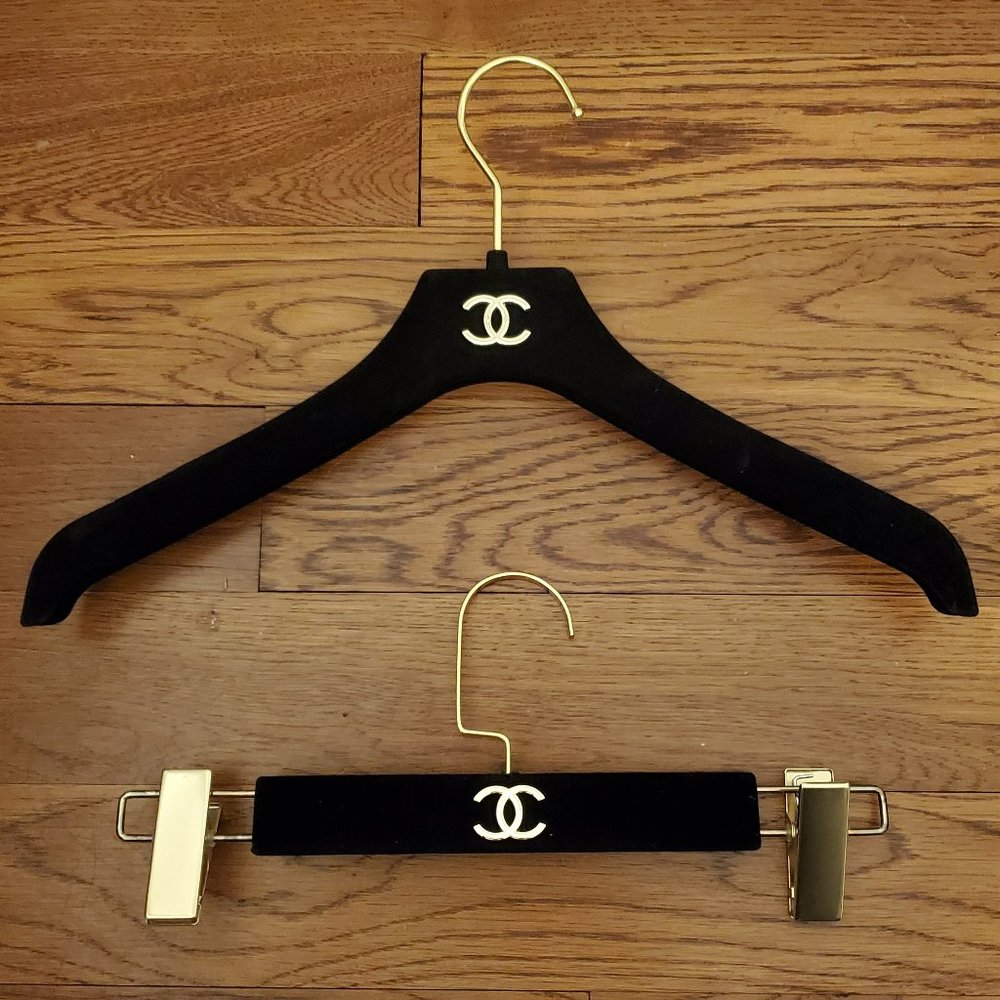 Authentic Chanel Velvet Hanger Set